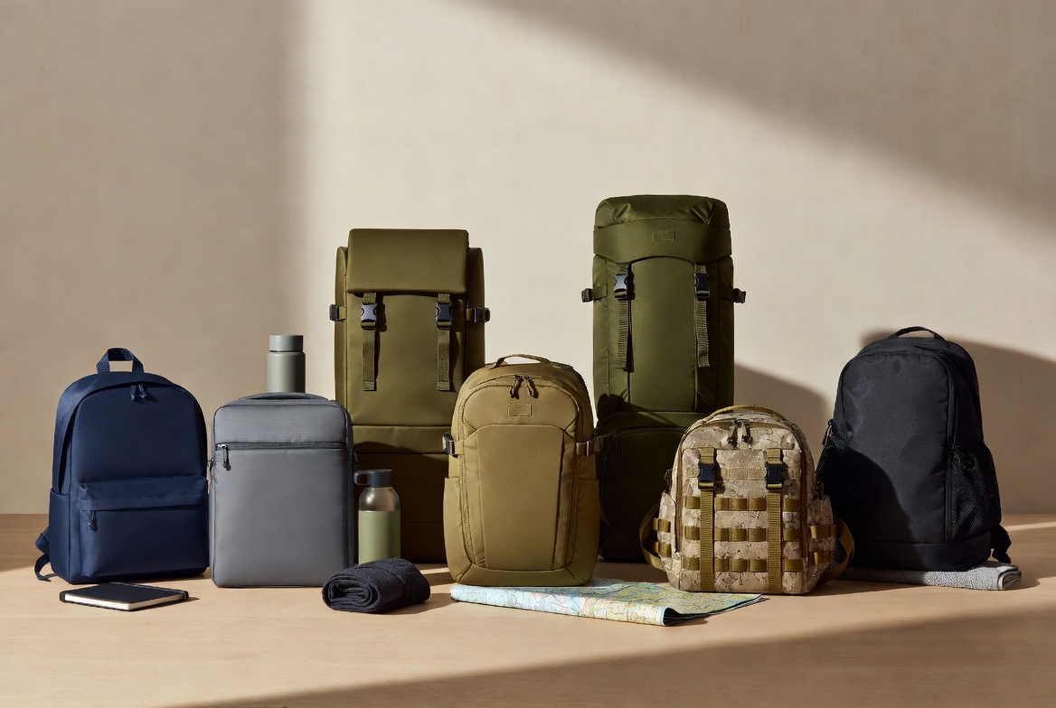 Different backpack styles for school, travel, hiking, camping, hunting, and everyday use